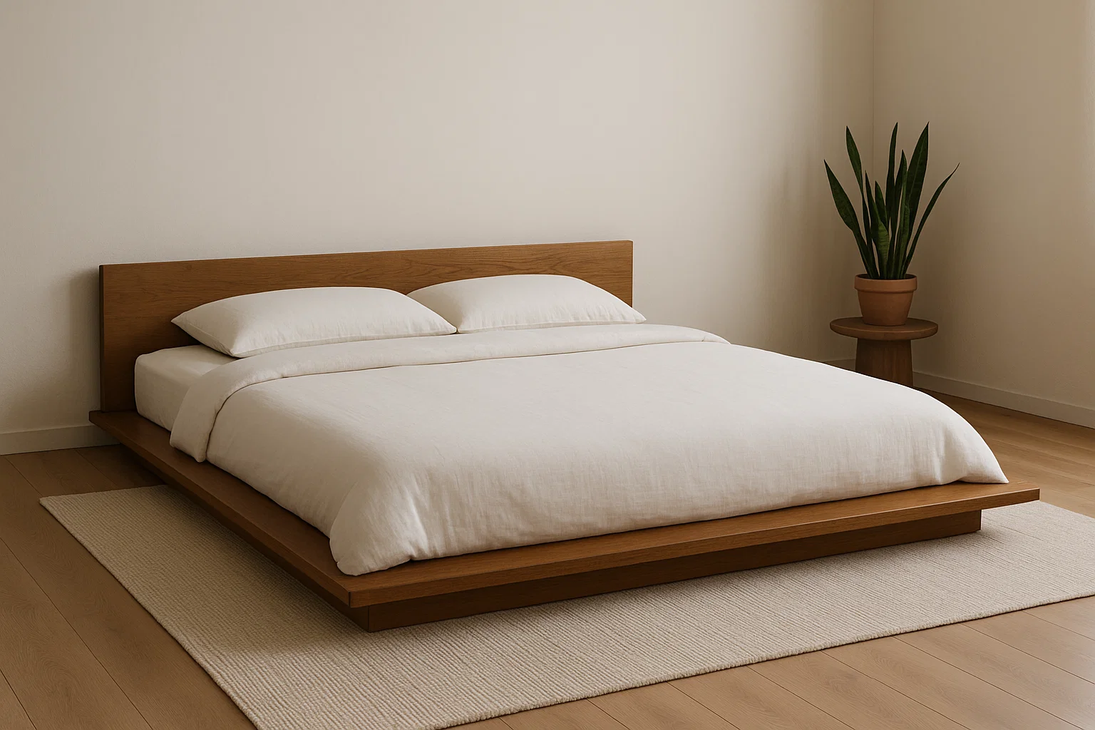 LOW-PROFILE JAPANESE KING BED