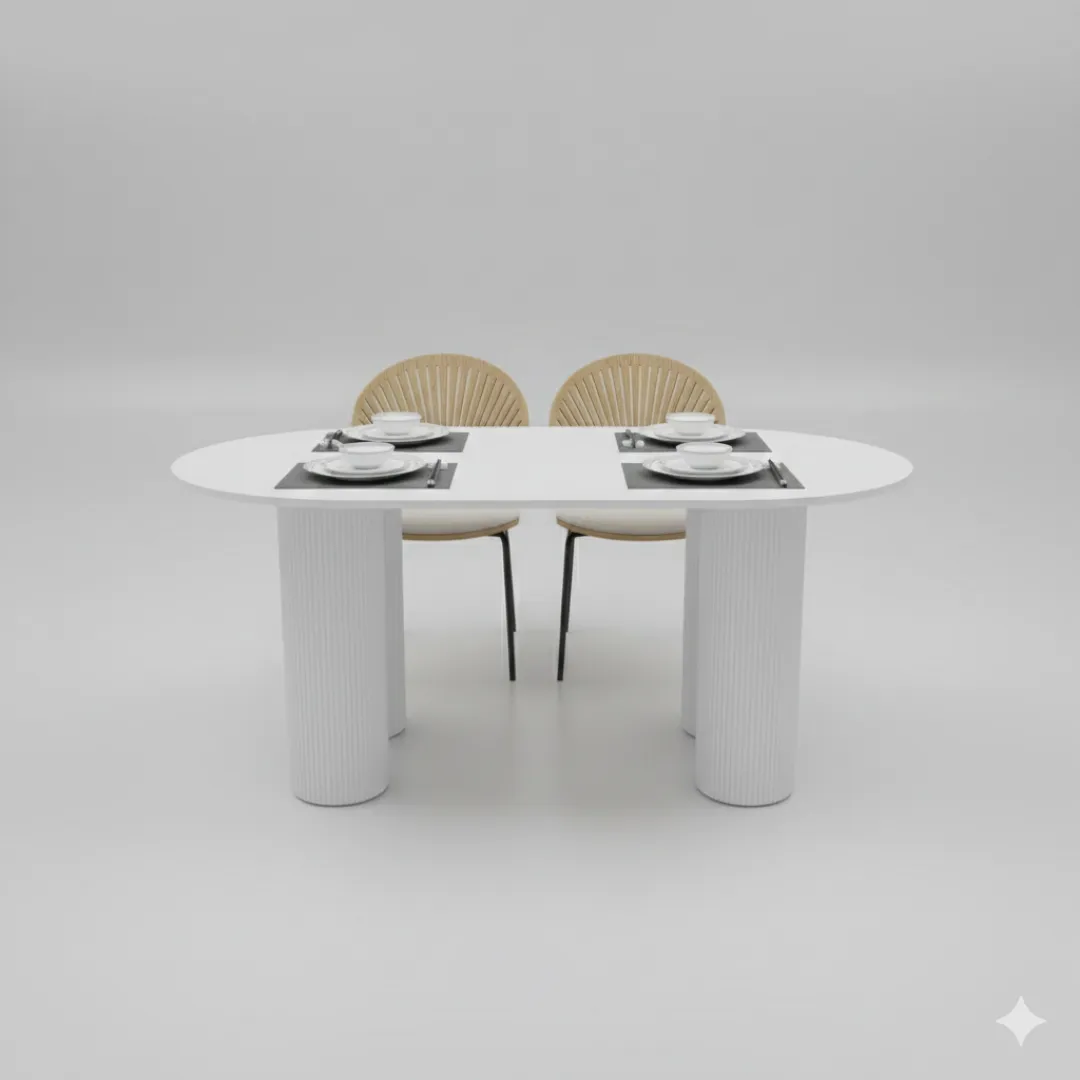 THREE CYLINDER BASE DINING TABLE