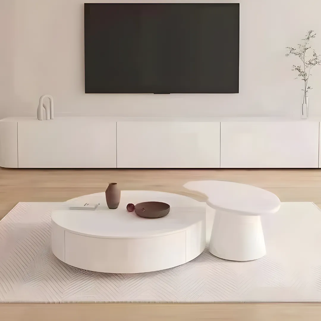 CASHEW SHAPED COFFEE TABLE & CASHEW SHAPED TV CABINET