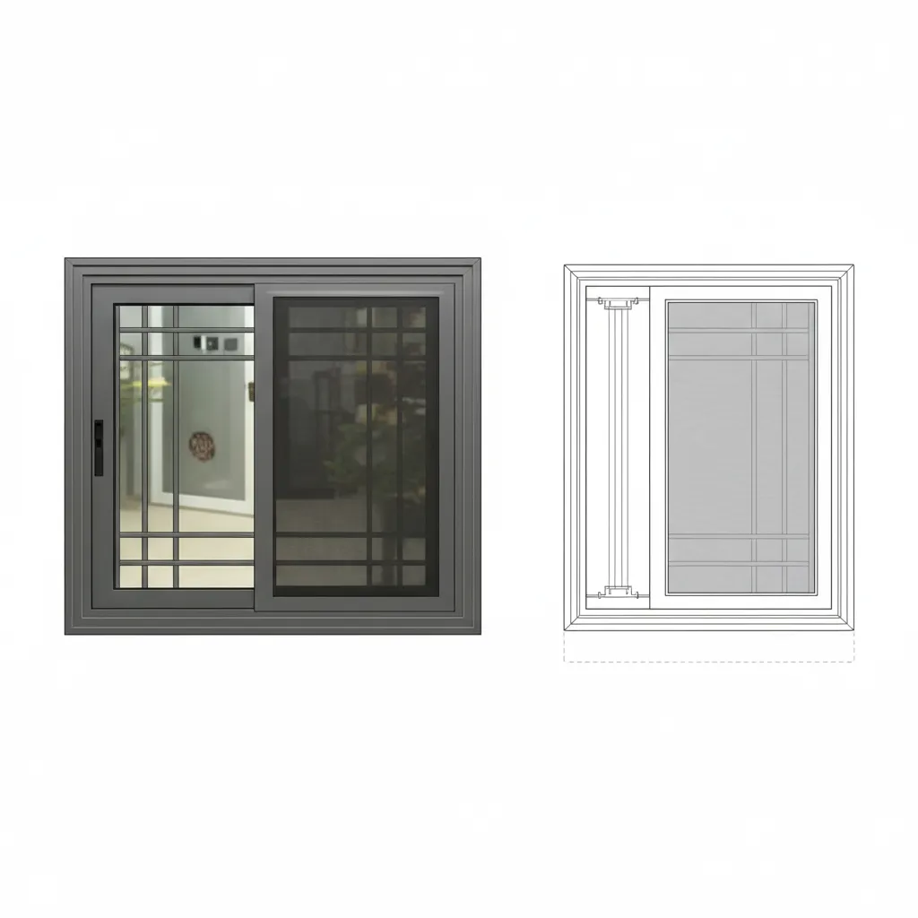  sliding aluminum windows